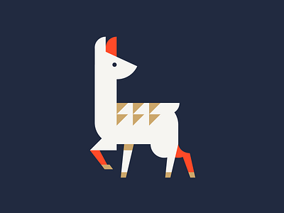 Baby Llama Animal Print animal design illustration illustrator poster print shapes silkscreen
