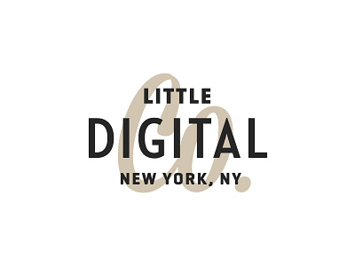 Little Digital Co black exploration gold logo type