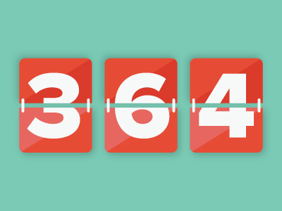 Numbers clock illustration motion numbers orange teal timer typography web