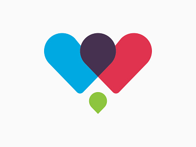 Célibataire du web blue dating emotion green heart logo meeting purple red
