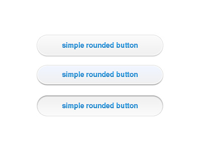 Simple Rounded Button blue button clean simple soft white