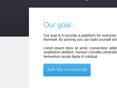 Join The Community blue button clean community join light blue simple ui