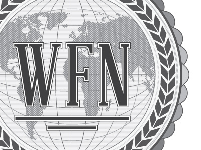 Web Florist Network (WFN) circle florist grayscale logo network web wip world