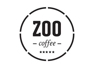 Zoo Coffee black branding clean coffee contrast logo premium simple star white zoo