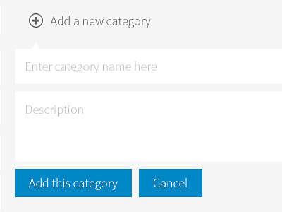 Add a new category add admin blue category description ezkom gray icon interface metro text ui white