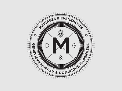 Logo 2 - Mariages et Evenements M black contrast evenement event gray logo m mariage vintage wedding