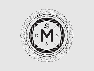 Logo 3 - Mariages et Evenements M black contrast evenement event gray logo m mariage vintage wedding