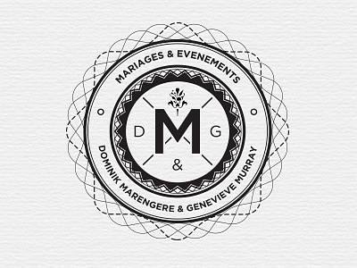 4th version black contrast evenement event gray logo m mariage vintage wedding