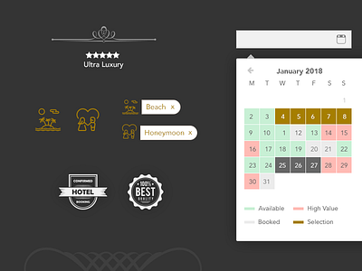 Custom Graphics & Icon for Travel Deal Website badge calendar component ecommerce forms graphics icon symbol travel