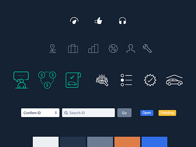 Style Guide - UI Tool Kit color palette design system elements icon navigation style guide toolkit ui web