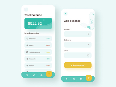 Expense calculator app design