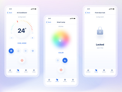 Smart home managing devices app ios mobile smarthome ui