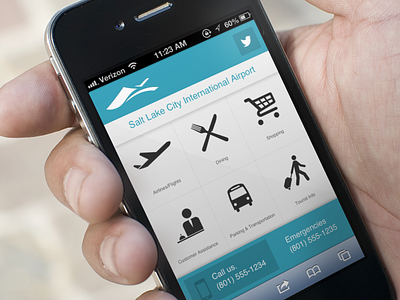 SLC Airport mobile site airport food iphone metro minimal mobile planes responsive rwd shopping travel