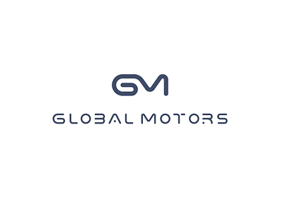 GLOBAL MOTORS Logo Concept automobile automotive illustration logo minimal typography vector vehicle