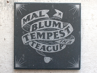 Tempest In A Teacup french black hand lettering lettering mal blum silver teacup tempest typography
