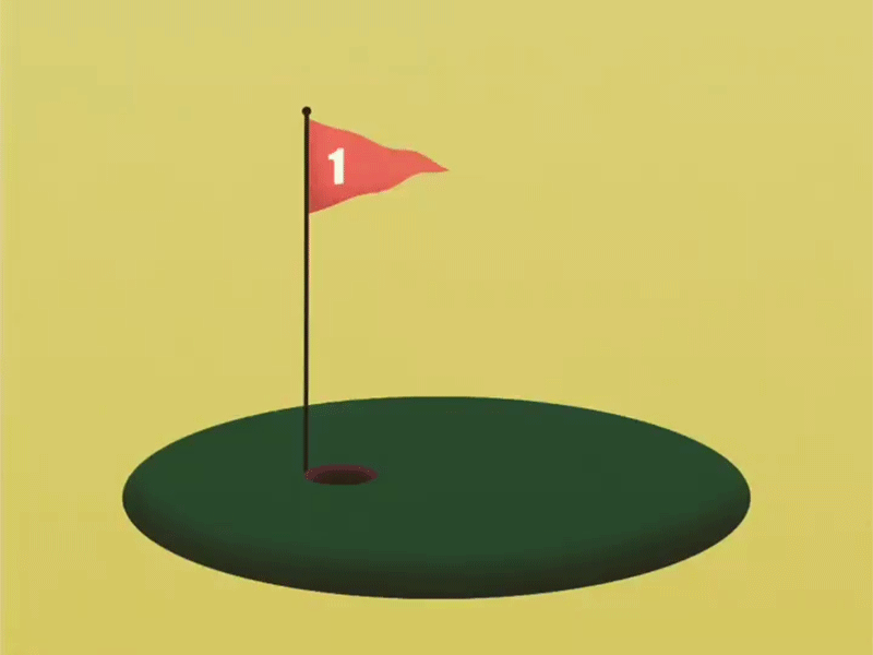 golf 2d animation motion graphics