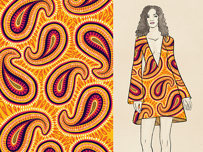 Bold Paisley - Print and Illustration