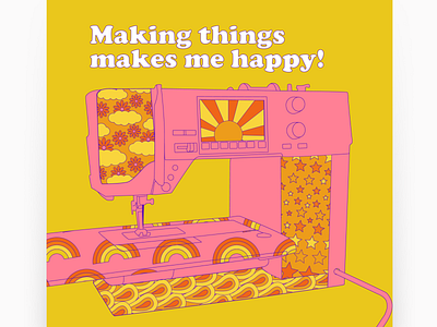 making things makes me happy! 1960s colorful cute design illustration retro