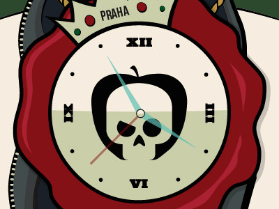 Czech 1, 2 (ITW - Clock) bad apple brewing co. clock cown prague skull wax seal