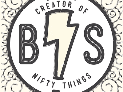 BS Bolt Badge badge bolt brian bs circle creator dot dots glow in the dark logo nifty self promo sterling