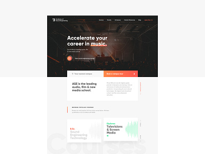 ASE Landing Page dark gradient ui web design