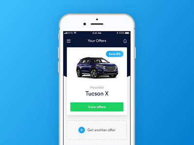 CarPair Offers app gradient ios minimal ui ux