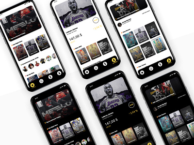 Sports NFT - Mobile App UI Design basketball mobile app mobile ui nft nft app opentowork product design product designer sports app sports nft ui ui design ui designer uiux ux design web3 app