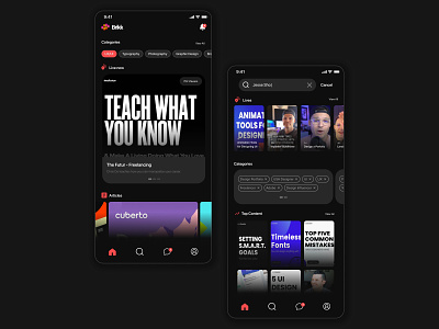 Design Content Learning Mobile App UI