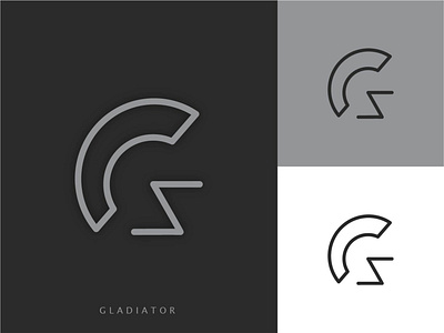 Minimalist Gladiator Icon design flat gladiator icon logo minimal minimalist outline vector