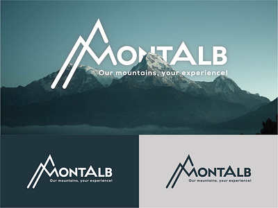 MontAlb Logo Presentation concept design hiking logo mountain mountain logo simple vector