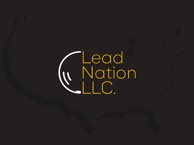 Lead Nation LLC - Logo adobe branding call center concept dark design flat icon illustration logo vector white