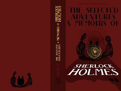 Sherlock Holmes Book Cover binding book cover book design editorial design illustration lettering sherlock holmes typography vector illustration