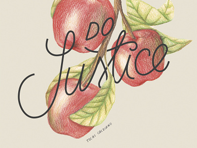 Lettering and botanical illustration