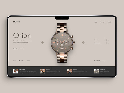 Daily UI #003 Landing Page 003 beige clock dailyui design dribbble landing page layout mvmt mvmtwatches orion redesign typography ui ux web