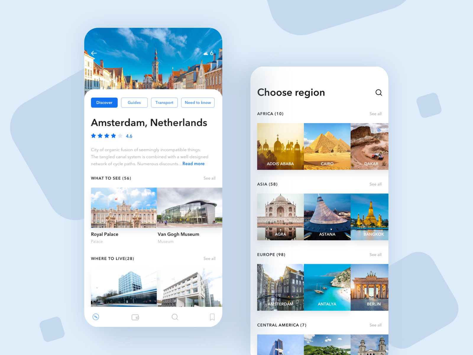 Travel Guide App UI design by Lisa Yaryhina on Dribbble