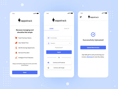 ZappoTrack - UI/UX Design