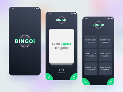 Bingo Achievements App app design minimal mobile app mobile ui ui uidesign uidesigner uiux ux