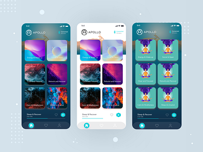 Meditation App app design illustration meditate meditation minimal mobile ui ui uiux ux