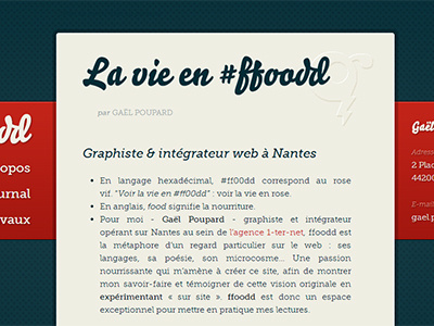 ffoodd blog blue font ligature red serif typography