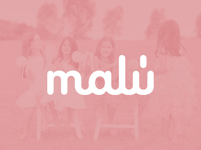 malú: Logo Design brand branding clothing clothing brand clothing store girly kids kids clothing logo logo design pink