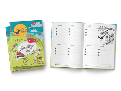 diary of joy, successes and gratitude diary drawn illustration typography