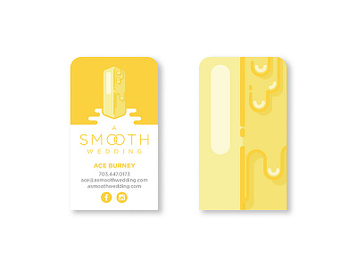 A Smooth Wedding branding business card butter creative design logo melting mockup photographer print wedding yellow