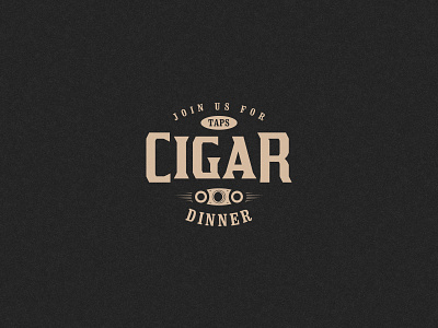 Cigar Dinner cigar dinner emblem icon logo mark taps