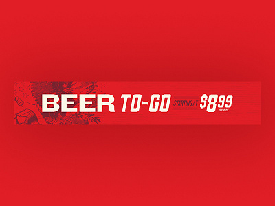 Beer to-go banner for fridge. banner beer brewery print to go