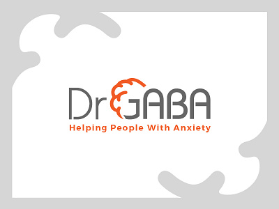 Dr Gaba Logo Design anxiety brain clean health textbase