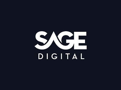 SAGE Digital Logo clean creative digital letter logo minimalist modern simple textbase