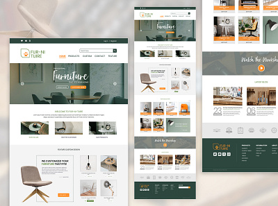 Landing Page Design: FUR-NITUIRE ecommerce ecommerce shop furniture store landing page design landingpage newbie designer web design webdesign