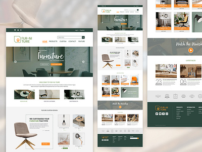 Landing Page Design: FUR-NITUIRE ecommerce ecommerce shop furniture store landing page design landingpage newbie designer web design webdesign