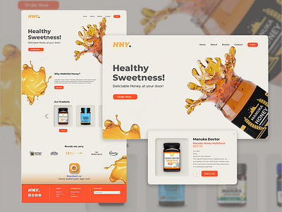 Landing Page Design: HNY. branding design ecommerce ecommerce shop inspiration landing page design landingpage logo newbie designer ui