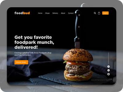 Landing Page: Foodbud design ecommerce shop icon illustration inspiration landing page design landingpage logo newbie designer ux webdesign